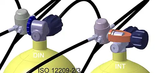 Lungenautomaten mit DIN- und INT-Flaschenanschluss