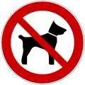 D-P014: Mitführen von Tieren verboten