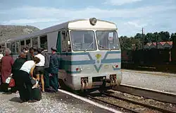 Dieseltriebwagen der zweiten Generation, Reihe 802 im Jahr 1968 in Čapljina.