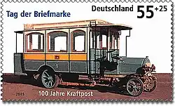 55+25-Cent-Zuschlagswert der Bundesrepublik Deutschland 2005 zum Tag der Briefmarke („100 Jahre Kraftpost“)