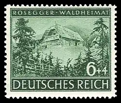 Das Geburtshaus auf einer Briefmarke (1943)