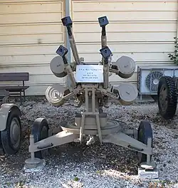 12,7-mm-Flakvierling vz. 53 mit Transportbereifung