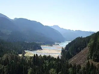 Daisy Lake von Brandywine Falls aus gesehen