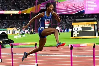 Silber gab es für die Olympiasiegerin von 2016 und amtierende Weltmeisterin Dalilah Muhammad