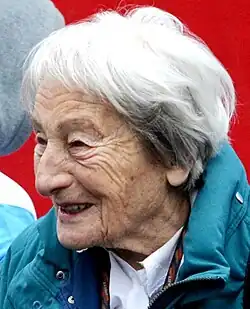 Dana Zátopková (Foto: 2014), 1952 Olympiasiegerin, errang die Silbermedaille