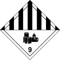 Schild Gefahrgutklasse 9A