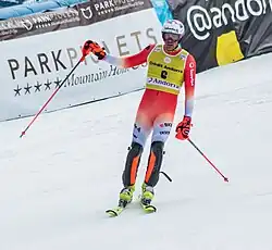 Daniel Yule beim Weltcupslalom in Soldeu 2023