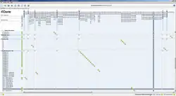Typisches Audio-Netzwerk-Routing mittels Dante Controller in einer DANTE-basierten Tonstudioumgebung