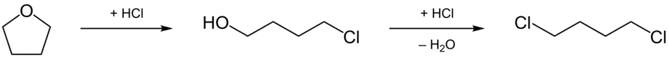 Zweifache Chlorierung von Tetrahydrofuran