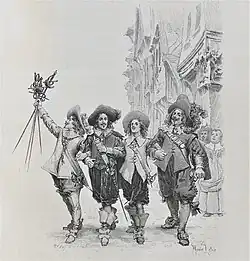 D’Artagnan und die drei Musketiere (Illustration von 1894)