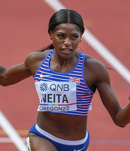 Daryll Neita bei den Weltmeisterschaften 2022 in Oregon