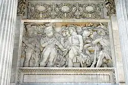 Nordwest: Der besiegte Feldmarschall Friedrich von Sachsen-Coburg-Saalfeld zieht den Hut vor Jean-Baptiste Jourdan bei Fleurus.