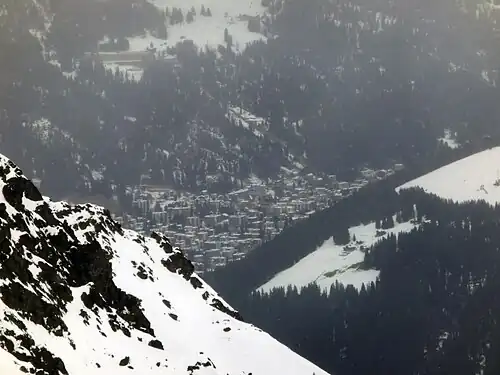 Blick nach Norden nach Davos.