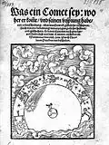 Was ein Comet sey: woher er komme vnd seinen vrsprung habe Text aus Straßburg (1532)