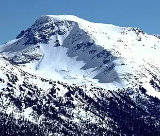 Der Decker Mountain vom Skigebiet Whistler Mountain aus