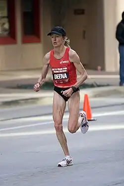 Deena Kastor (Foto: ein Marathonlauf im Jahr 2012) kam auf den elften Platz