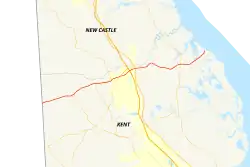 Karte der Delaware State Route 6