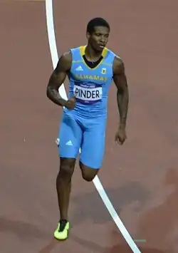 Demetrius Pinder Rang sieben in 45,87 s
