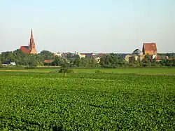 Blick über das Trebeltal auf Demmin