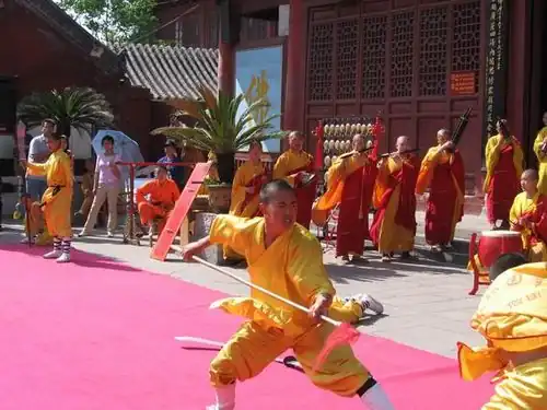 Kung-fu-Speerform – Shaolin-Kloster in Henan, China 2005