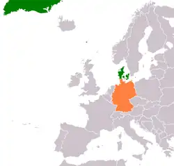 Lage von Dänemark und Deutschland