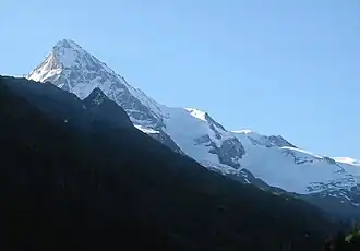 Dent Blanche von Nordwesten, aus dem Val d’Hérens