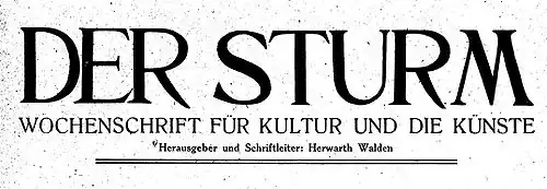 Der Sturm, Titelzeilen