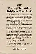 „Der Deutschösterreicher flieht sein Vaterland!“