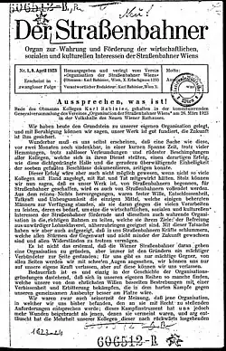 Titelblatt der ersten Ausgabe