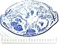 Männliche Pheromondrüse. Histologischer Querschnitt durch das 4. Abdominalsegment eines Männchens. a: Pheromondrüse, b: Längsmuskulatur, c: Testes, d: Darm und e: Quermuskulatur