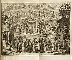 Description de la Chine et de la Tartarie chinoise, Band 2 Seite 142, 1736, Chinesische Hochzeit (Antoine Humblot del. / Jan Caspar Philips Sculp.)