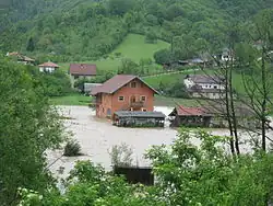 Überflutungen bei Gornji Milanovac, Mittelserbien, 15. Mai