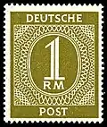 Ausgabe: Deutsche Post, Währung: Eine Reichsmark
