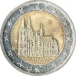 Nordrhein-Westfalen (Kölner Dom), 6. Münze der Bundesländerserie