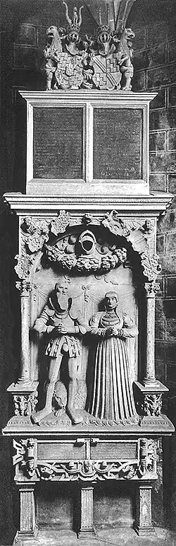 Epitaph für Herzog Johann II. von Pfalz-Simmern und seine bereits 1535 verstorbene erste Frau Markgräfin Beatrix von Baden
