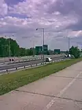 Autobahndreieck Pečňa bei Petržalka. Hier zweigt die Autobahn D1 ab (Richtung Ungarn)