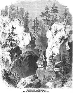 Die Wasserfälle im Jahr 1861