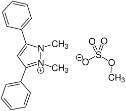 Strukturformel des Difenzoquatmethylsulfat