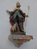 Dillingen, Kirche St. Johann, Heiliger Wendelin als Hirte und Abt (Barock)