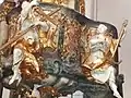 Detail der Kanzel der Mariä-Himmelfahrts-Kirche in Dillingen an der Donau