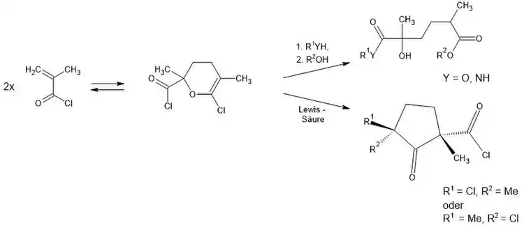 Dimerisierung von Methacryloylchlorid