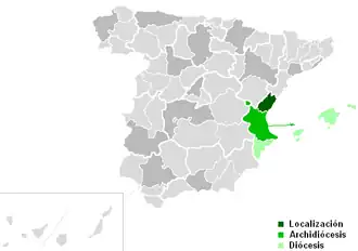 Karte der Kirchenprovinz {{{Kirchenprovinz}}}