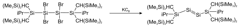 Reaktionsgleichung der Disilin-Synthese