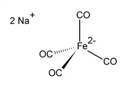 Struktur von Natriumtetracarbonlyeisen