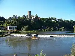 Burgruine und Lainsitzwehr