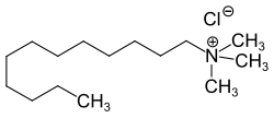 Strukturformel von Dodecyltrimethylammoniumchlorid