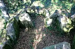 Die Seitenkammer (ohne Deckstein) hinten