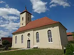 Dorfkirche Nunsdorf, Ansicht vom Südosten (2016)