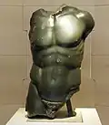 Torso einer römischen Kopie des Doryphoros aus Basanit, 0–50 n. Chr., Uffizien, Florenz