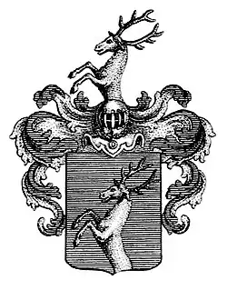 Stammwappen der Drechsel von Teufstetten, Wappenbuch des gesammten Adels des Königreichs Baiern, 1822